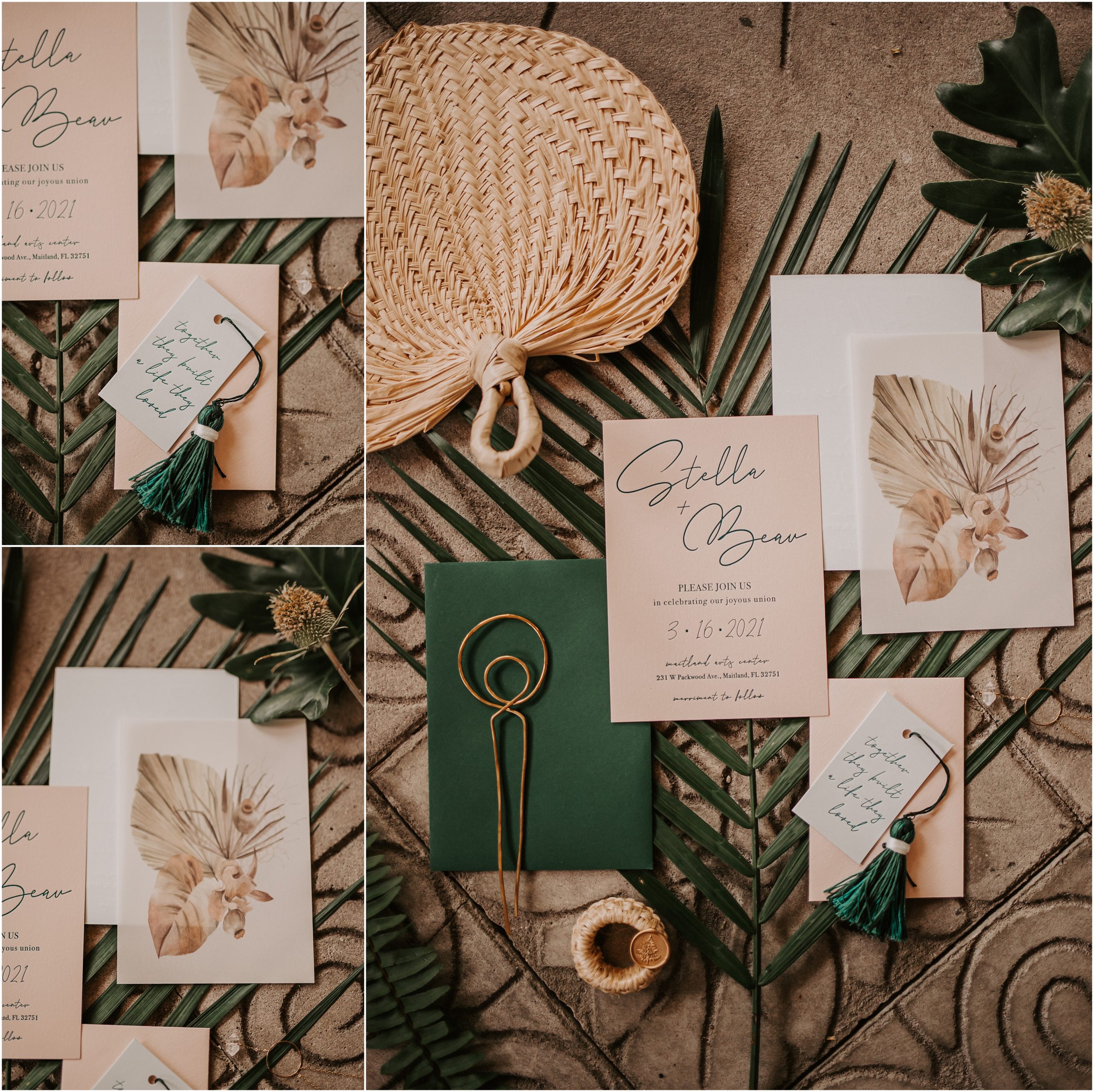 an unexpected colors that MonPetit Paper Co. incorporated to the invitation suit for the photo shoot