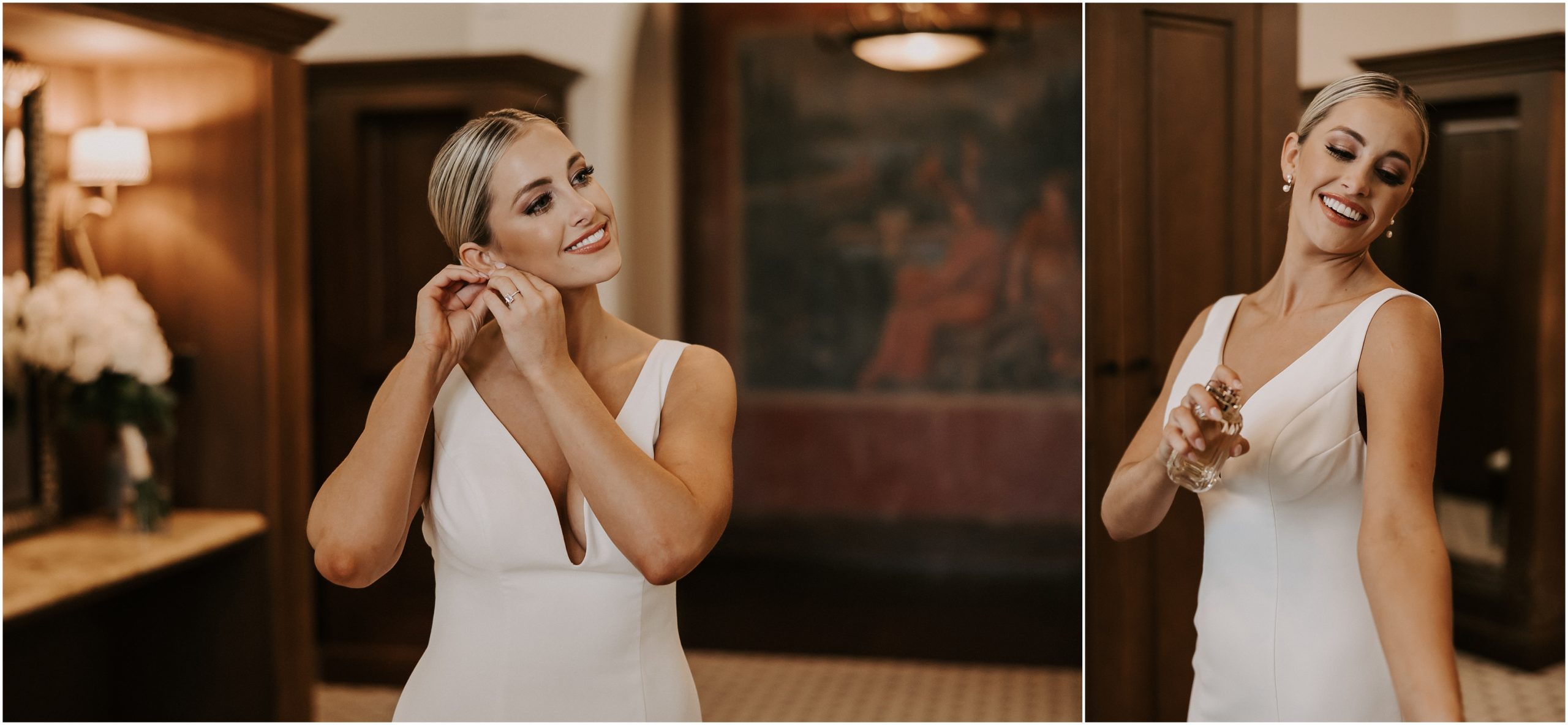 Sydney knew that she wanted an  elegant and timeless wedding look to her dress. She chose a more simple style in general, so this dress was simply perfect and elegant.