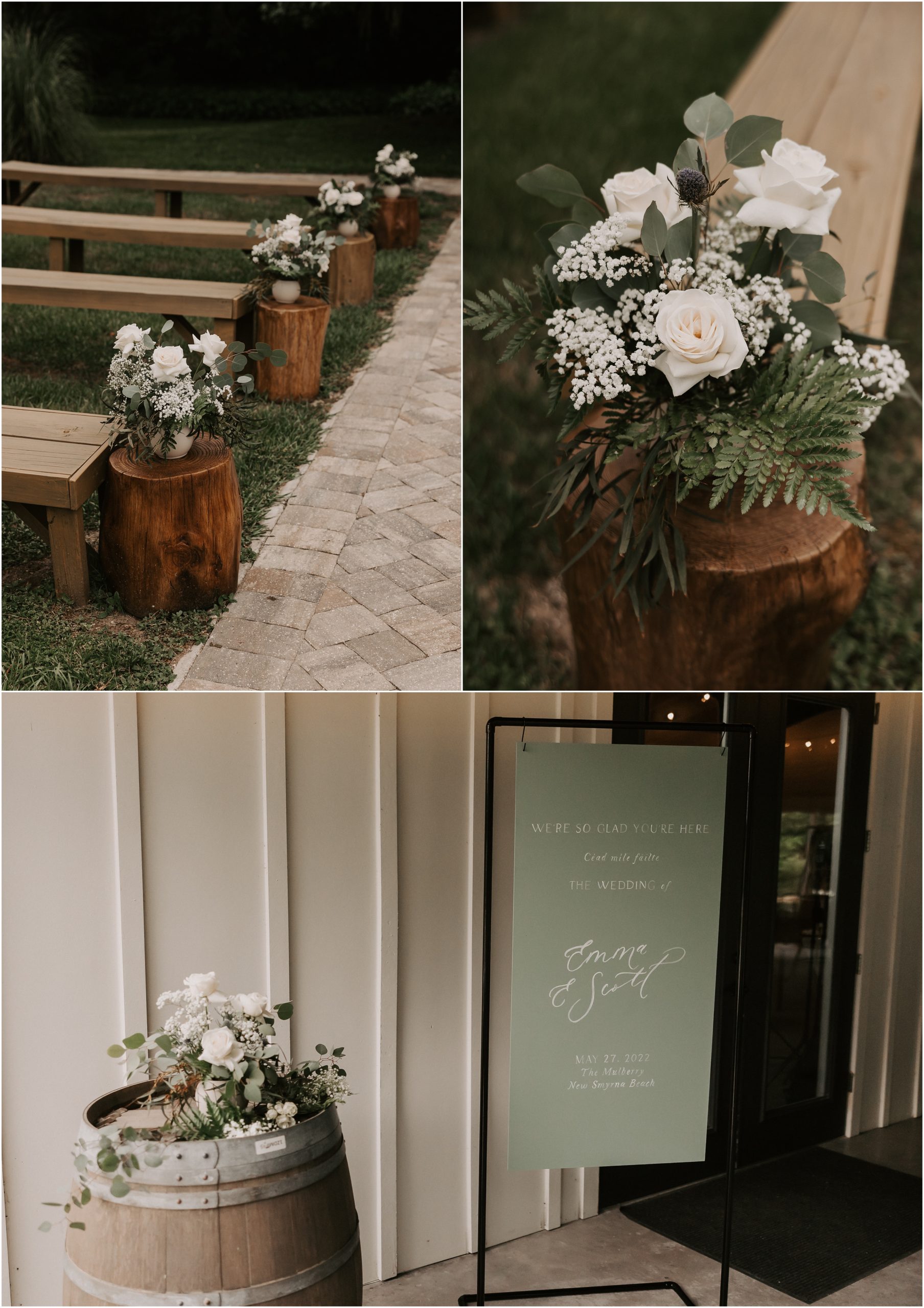 The beautiful flowers arrangements for their intimate celebration and the reception were provided by one of Meche Ausina Photography's sister companies, Florece. 